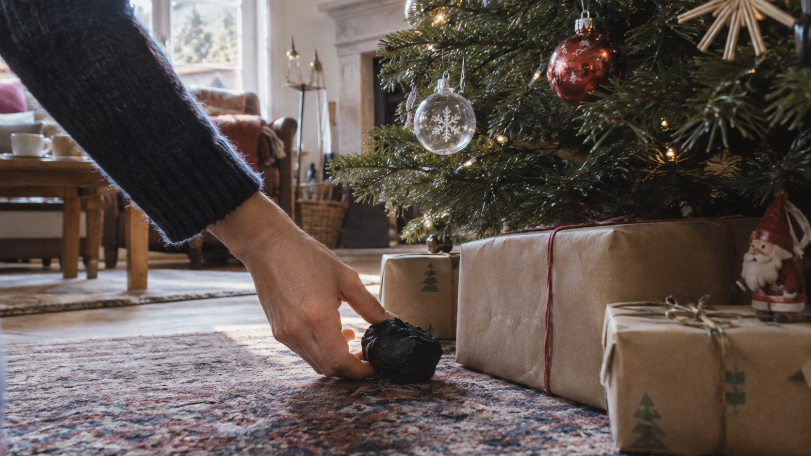 Boulet de charbon au pied du sapin : une tradition oubliée de noël à redécouvrir