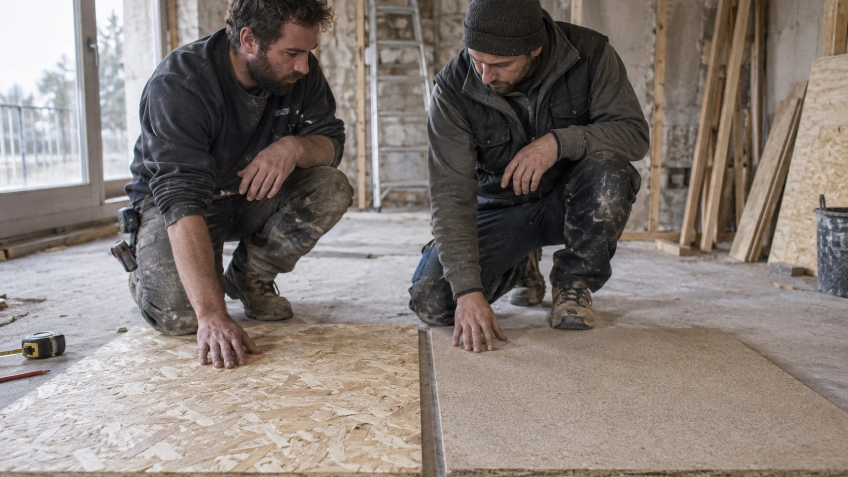 Aggrégé ou OSB pour le plancher : caractéristiques et conseils d’installation essentiels