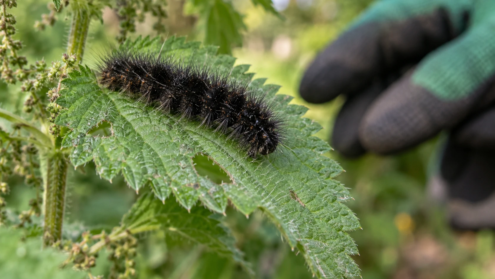 Comment identifier et gérer une chenille noire au jardin