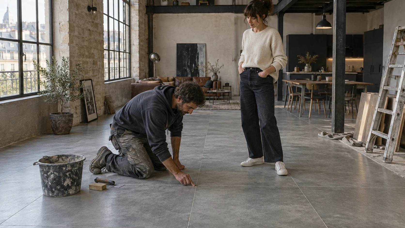 Le carrelage effet béton : une tendance très actuelle