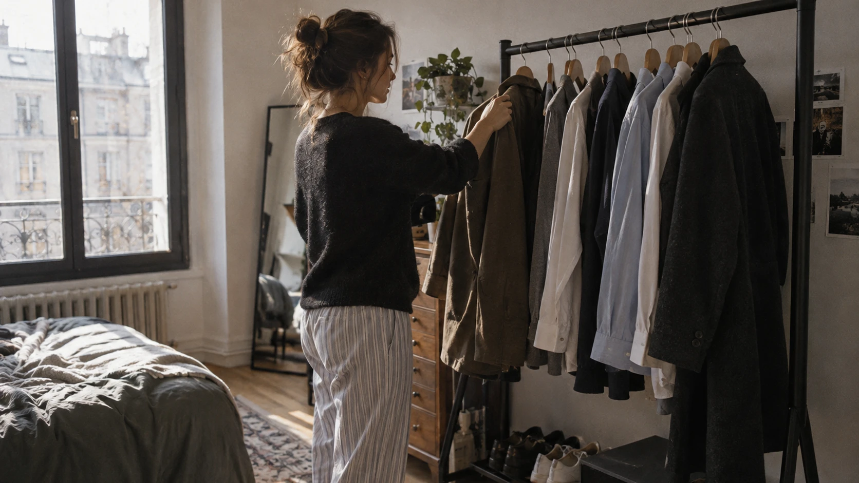 Optimiser votre chambre avec des portants élégants et pratiques pour un rangement efficace