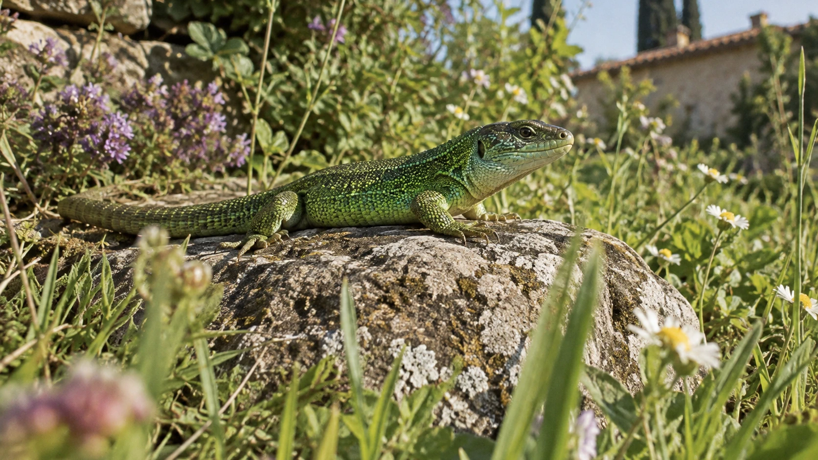 Le lézard vert : une pépite émeraude pour votre jardin
