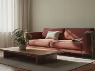 associer couleurs canapé rouille